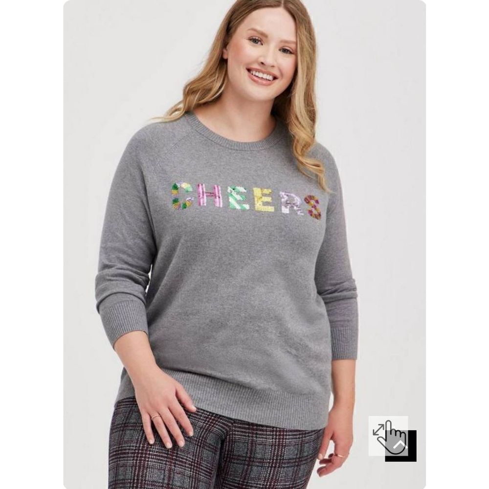 Torrid pullover crew sweater Cheers size 3X
